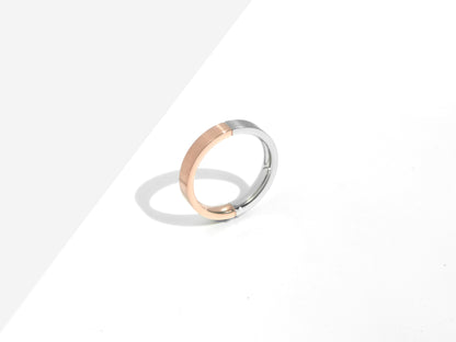 2-Tone Minimal Ring | Rose Gold