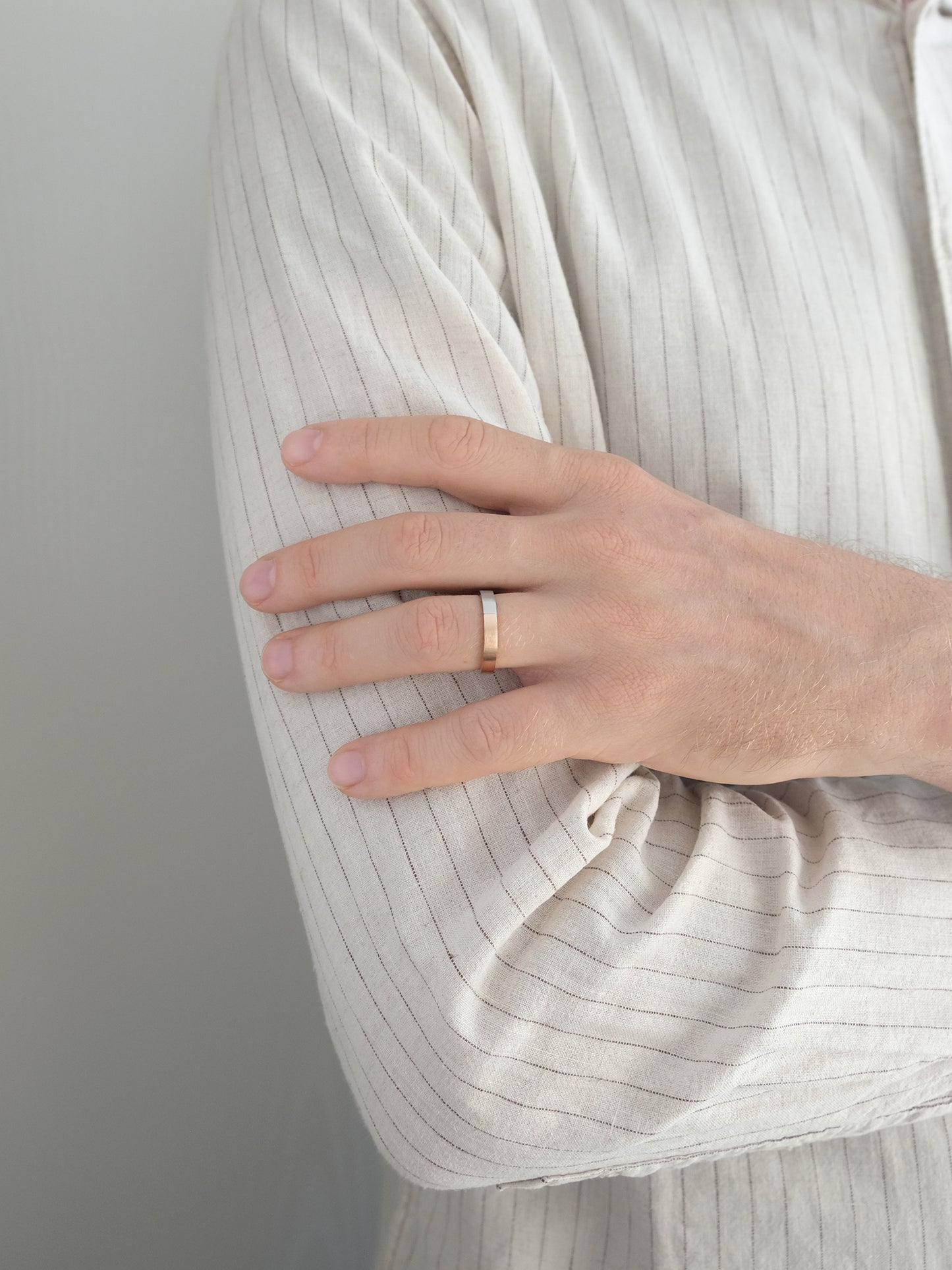 2-Tone Minimal Ring | Rose Gold